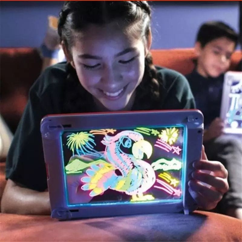 3D Magic Drawing Pad, 8 Light Effects Puzzle Board, 3D Sketchpad, Tablet Creative Kids Pen Gift LEDs Lights Glow Art Drawing Toys 3D Magic Drawing Pad, 8 Light Effects Puzzle Board, 3D Sketchpad, Tablet Creative Kids Pen Gift LEDs Lights Glow Art Drawing Toys